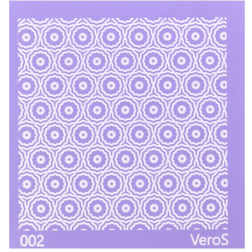 90x90mm Silk Screen VeroS for polymer clay - Rose pattern n°002 x1