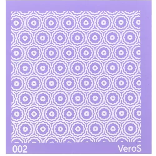 90x90mm Silk Screen VeroS for polymer clay - Rose pattern n°002 x1