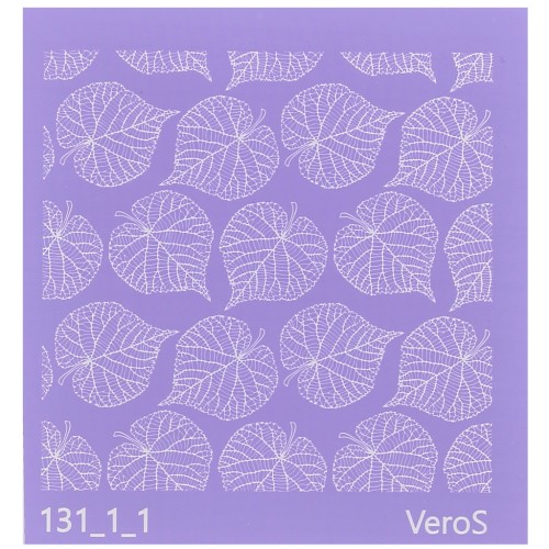 90x90mm Silk Screen VeroS for polymer clay - Lime leaf pattern n°131_1_1