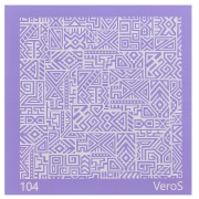 90x90mm Silk Screen VeroS for polymer clay - Aztec pattern 1 n°104 x1