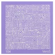 90x90mm Silk Screen VeroS for polymer clay - Aztec pattern 1 n°104 x1