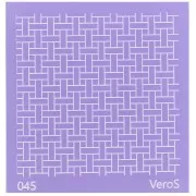 90x90mm Silk Screen VeroS for polymer clay - Wicker weave pattern n°045 x1