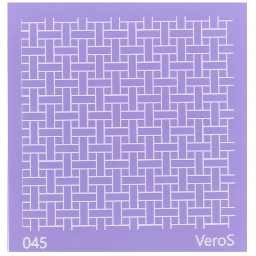 90x90mm Silk Screen VeroS for polymer clay - Wicker weave pattern n°045 x1