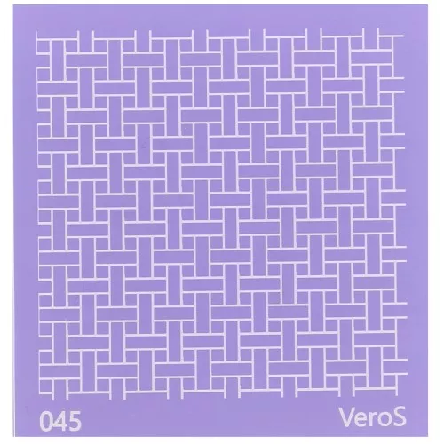 90x90mm Silk Screen VeroS for polymer clay - Wicker weave pattern n°045 x1