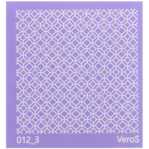 90x90mm Silk Screen VeroS for polymer clay - Geometric pattern n°012_3 x1