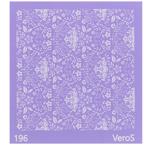 90x90mm Silk Screen VeroS for polymer clay - Butterflies and flowers n°196 x1