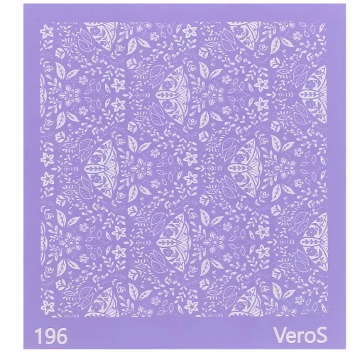 90x90mm Silk Screen VeroS for polymer clay - Butterflies and flowers n°196 x1