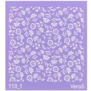 90x90mm Silk Screen VeroS for polymer clay - Floral motif 2 n°113_1 x1