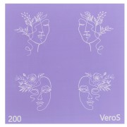 80x80mm Silk Screen VeroS for polymer clay - Female faces pattern n°200 x1