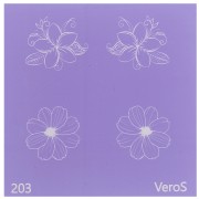 80x80mm Silk Screen VeroS for polymer clay - Flower pattern n°203 x1|raw }}