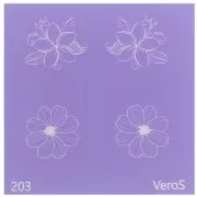 80x80mm Silk Screen VeroS for polymer clay - Flower pattern n°203 x1