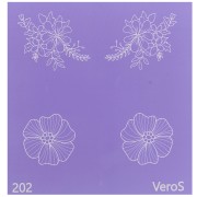 80x80mm Silk Screen VeroS for polymer clay - Floral pattern n°202 x1|raw }}