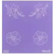 80x80mm Silk Screen VeroS for polymer clay - Floral pattern n°202 x1