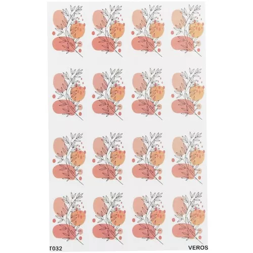 13.5x9cm VeroS transfer sheet - soluble paper for polymer clay - N°032 x1