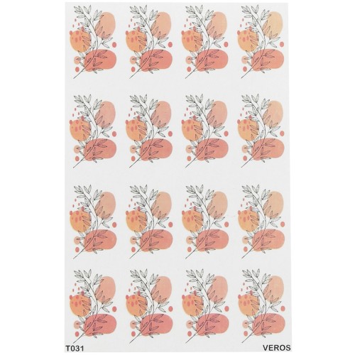 13.5x9cm VeroS transfer sheet - soluble paper for polymer clay - N°031 x1
