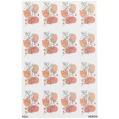 13.5x9cm VeroS transfer sheet - soluble paper for polymer clay - N°031 x1