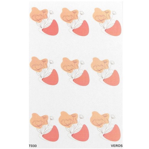 13.5x9cm VeroS transfer sheet - soluble paper for polymer clay - N°030 x1