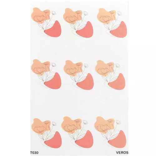 13.5x9cm VeroS transfer sheet - soluble paper for polymer clay - N°030 x1