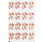 Flower - Feuille de transfert VeroS 13.5x9 cm - papier soluble pour pâte polymère - N°025 x1 Feuille de transfert VeroS 13.5x9 cm - papier soluble pour pâte polymère - N°025 x1