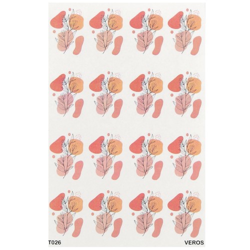 13.5x9cm VeroS transfer sheet - soluble paper for polymer clay - N°026 x1