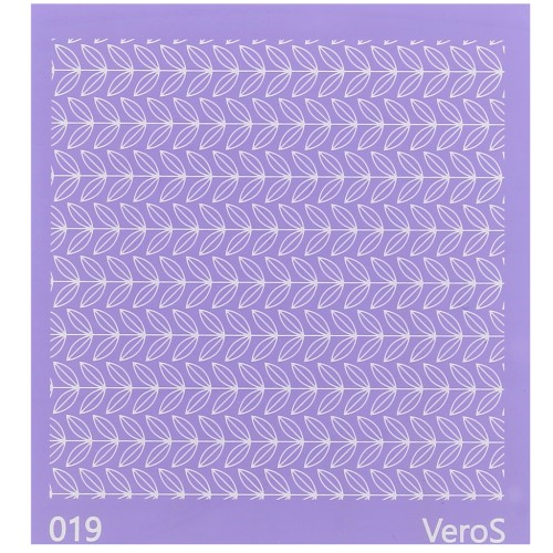 90x90mm Silk Screen VeroS for polymer clay - Small leaf pattern n°019 x1