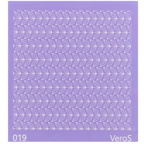 90x90mm Silk Screen VeroS for polymer clay - Small leaf pattern n°019 x1