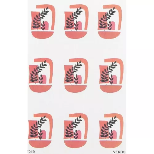 13.5x9cm VeroS transfer sheet 100% soluble for polymer clay - N°019 x1