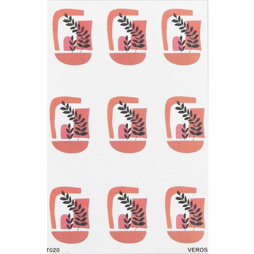 13.5x9cm VeroS transfer sheet 100% soluble for polymer clay - N°020 x1