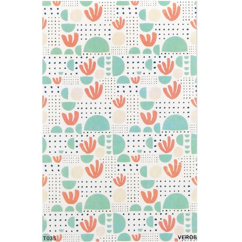 13.5x9cm VeroS transfer sheet - soluble paper for polymer clay - N°035 x1