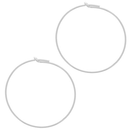 925 Sterling Silver 25mm hoop earrings to decorate x20