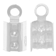 925 Sterling Silver end clips for 3mm cords - Made in Europe x30