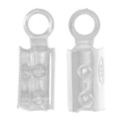 925 Sterling Silver end clips for 2mm cords - Made in Europe x30
