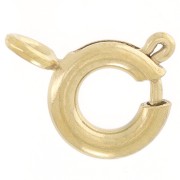 6mm 304L stainless steel spring clasps with closed ring - Gold x10|raw }}