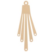 45.5x17mm Chandelier pendant with fringes - Gold x1