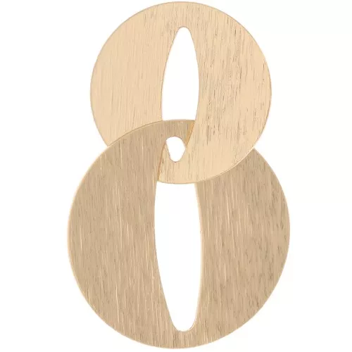 38x24mm Double Round Ribbed Pendant - Gold x1