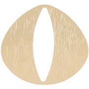 32x35mm Ribbed triangle pendant - Gold x1|raw }}