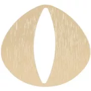 32x35mm Ribbed triangle pendant - Gold x1