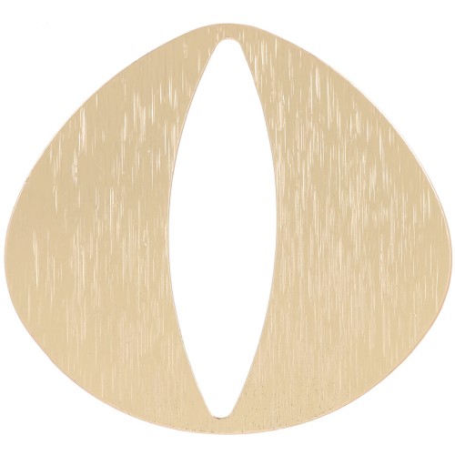 32x35mm Ribbed triangle pendant - Gold x1