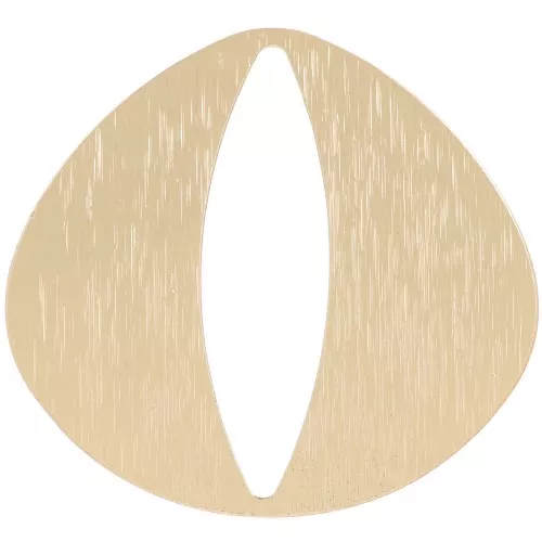 32x35mm Ribbed triangle pendant - Gold x1