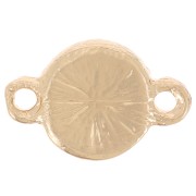 7mm round spacer with rhinestones - Gold - Cognac x1