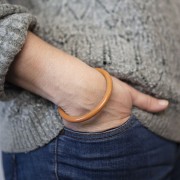 64mm Clear Acrylic Bangle - Camel x1