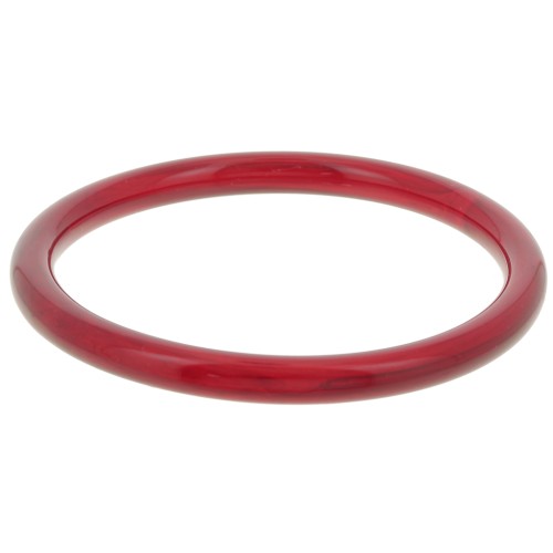 64mm Clear Acrylic Bangle - Marbled Burgundy x1