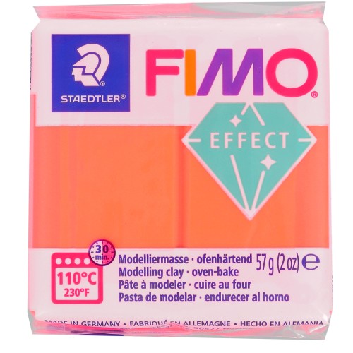 Pâte Fimo Effect Néon 57gr Orange (n°401)