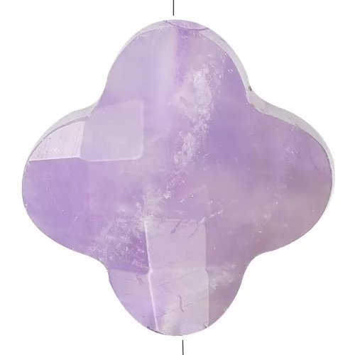 13mm faceted clover gemstone bead - Amethyst x1