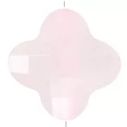 13mm faceted clover gemstone bead - Rose Quartz x1