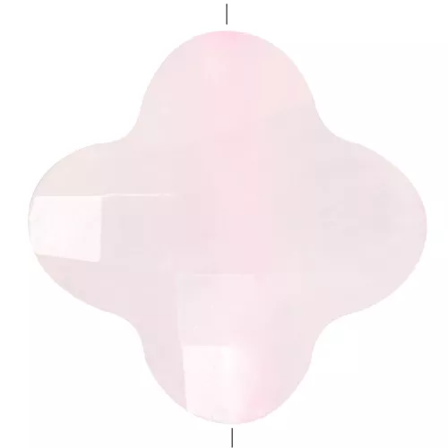 13mm faceted clover gemstone bead - Rose Quartz x1