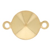 PureCrystal Rivoli 1122 8mm cabochon spacer bead - Gold Tone x1|raw }}