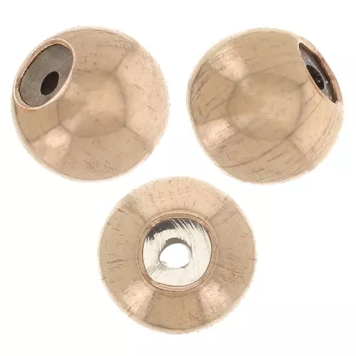 3mm stopper beads with 0.6mm hole - Rose Gold Filled x4