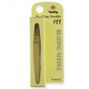 Round tip Tulip needle for seed beads size 15/0 0,41x48,5 mm (N°11) x4
