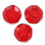 Flat faceted round 8mm Light Siam x1